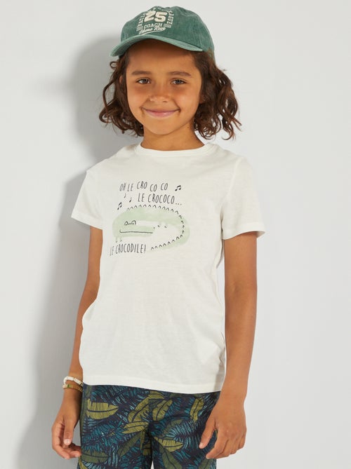 T-shirt com estampado 'crocodilo' - Kiabi