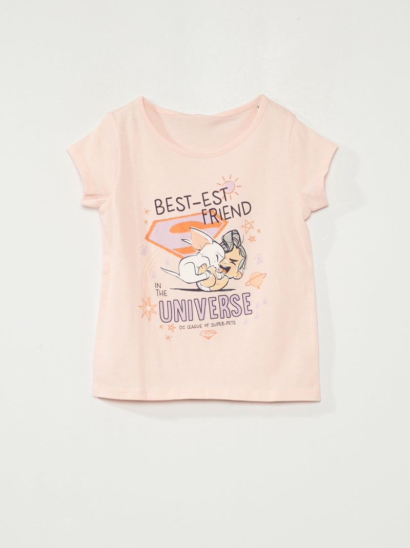T-shirt com estampado 'DC Liga dos Super-Pets' Rosa - Kiabi