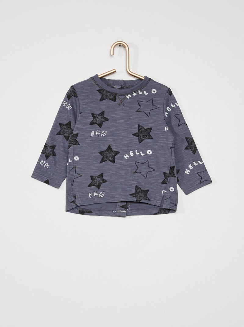 T-shirt com estampado de estrelas AZUL - Kiabi