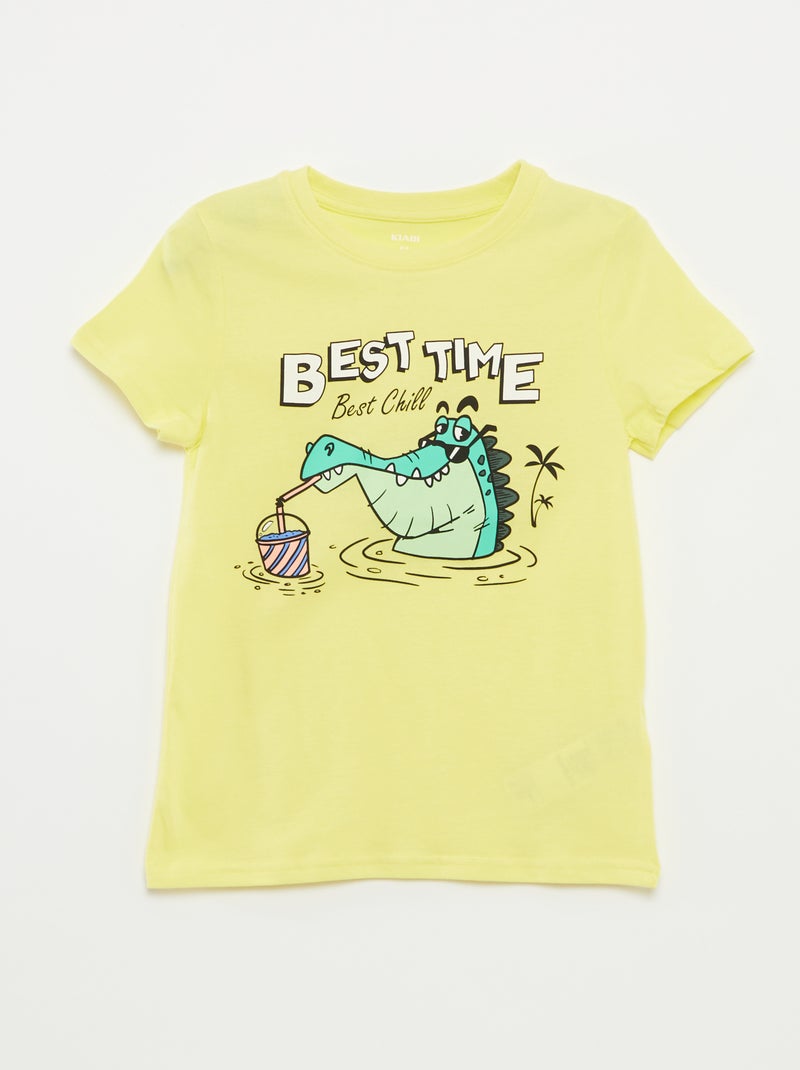 T-shirt com estampado de fantasia AMARELO - Kiabi