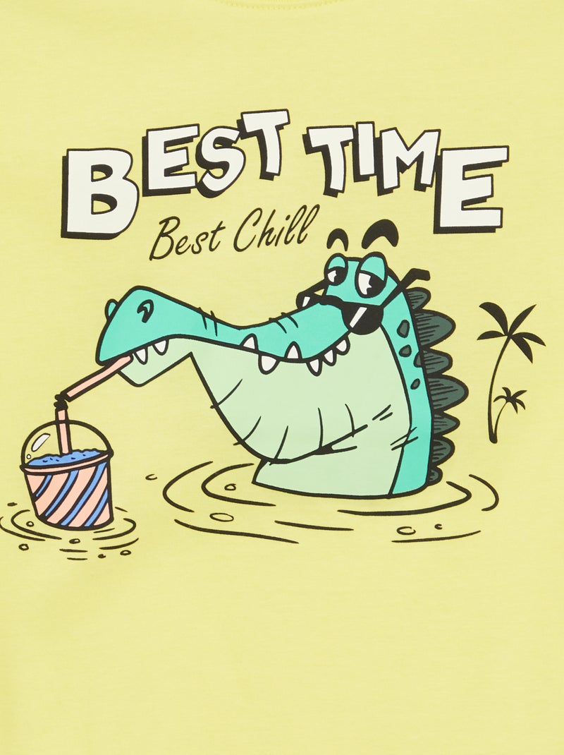 T-shirt com estampado de fantasia AMARELO - Kiabi