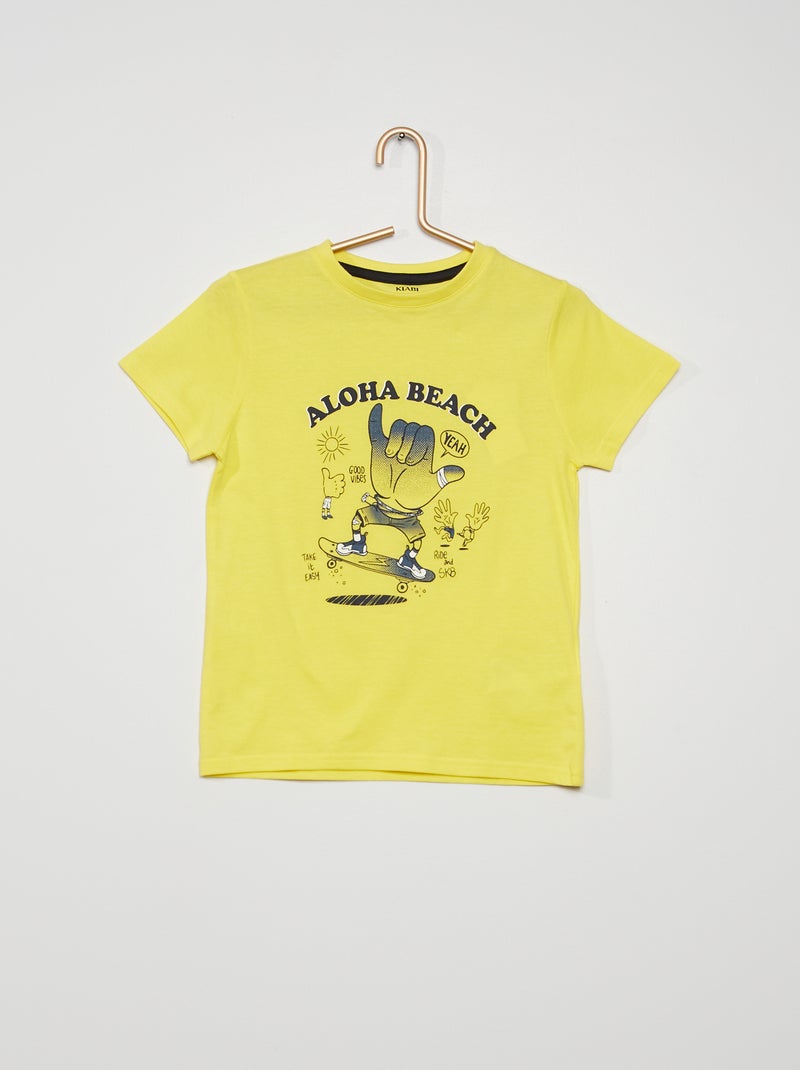 T-shirt com estampado de fantasia AMARELO - Kiabi