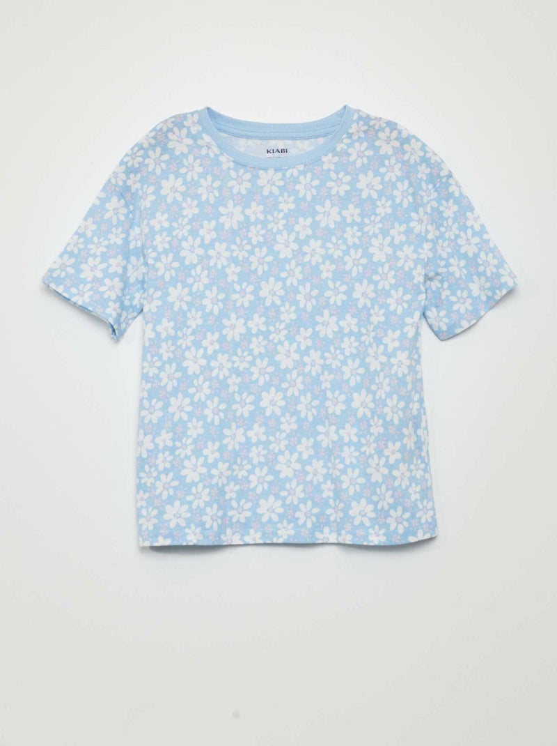 T-shirt com estampado de fantasia AZUL - Kiabi