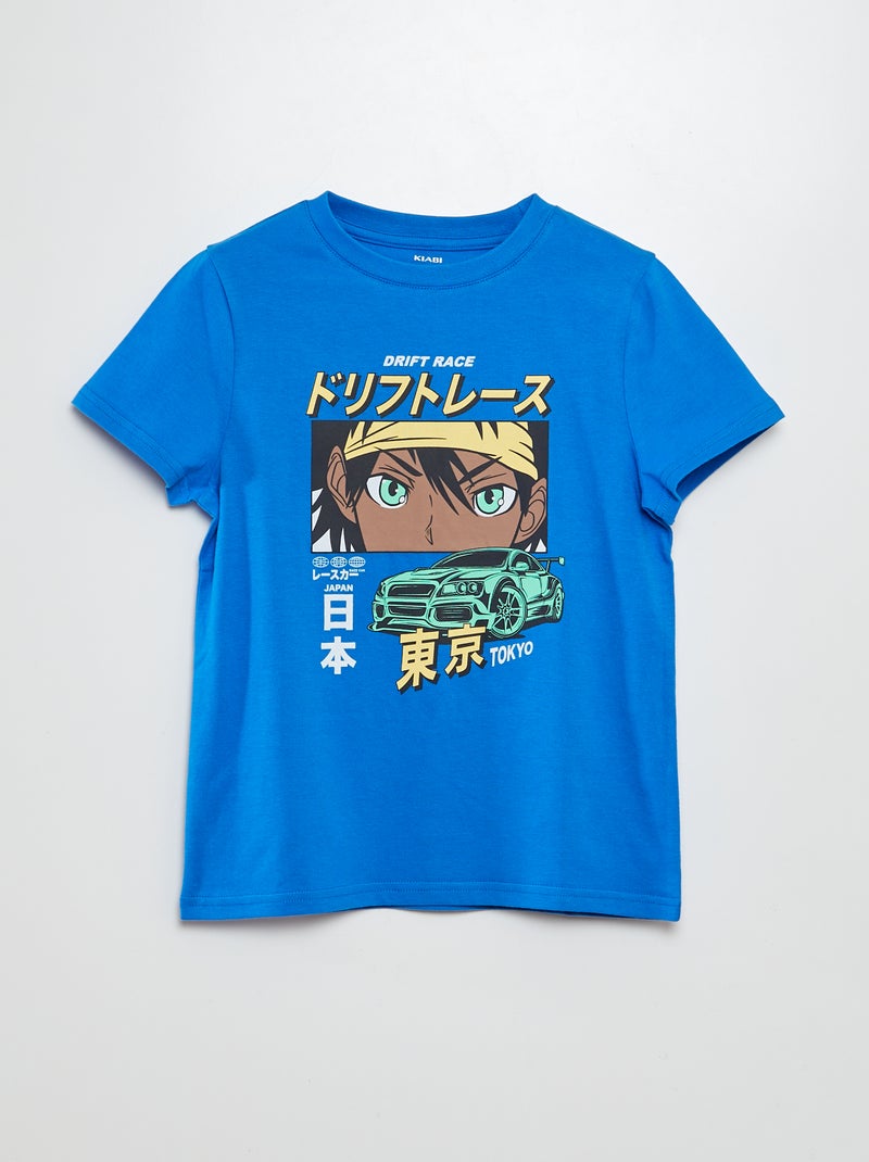 T-shirt com estampado de fantasia AZUL - Kiabi