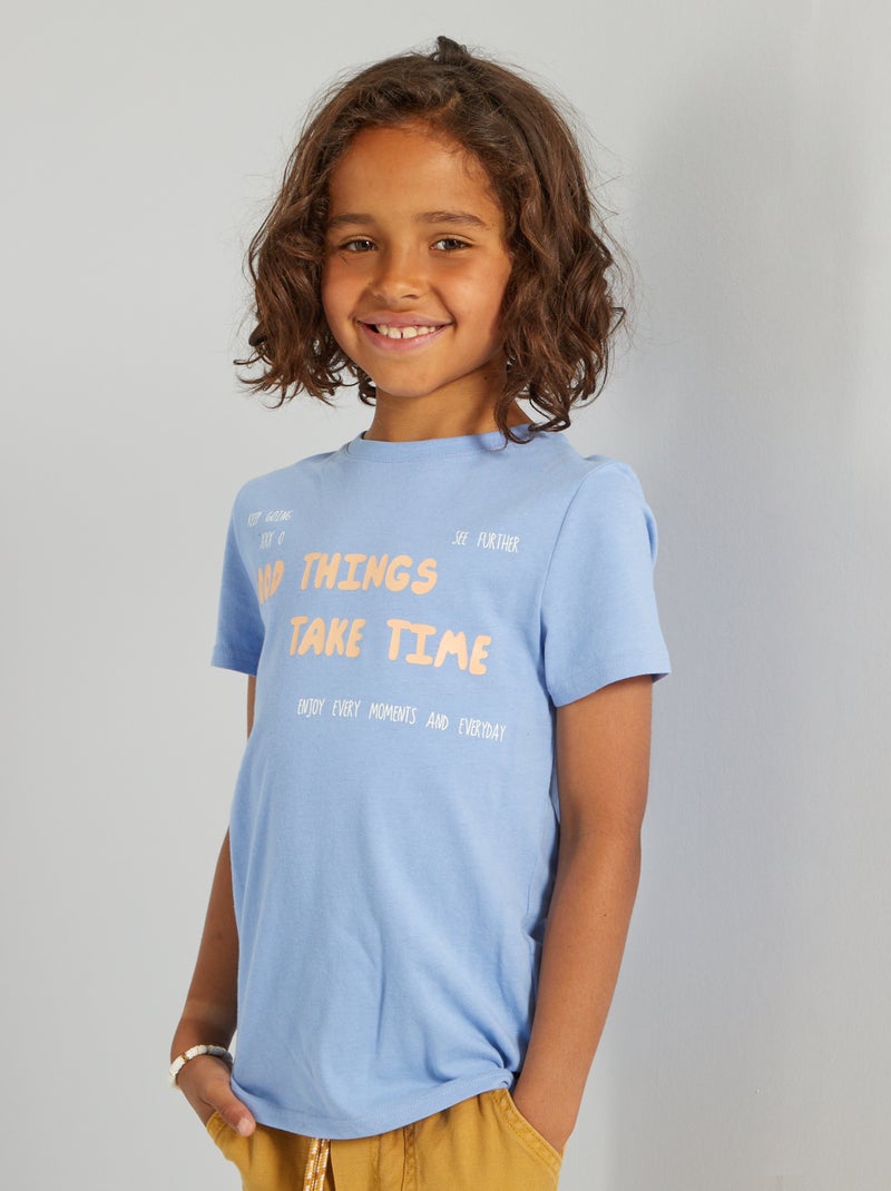 T-shirt com estampado de fantasia AZUL - Kiabi