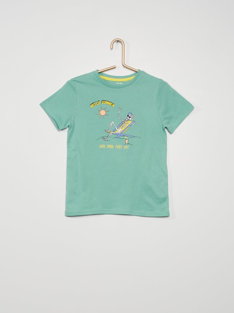 T-shirt com estampado de fantasia AZUL - Kiabi