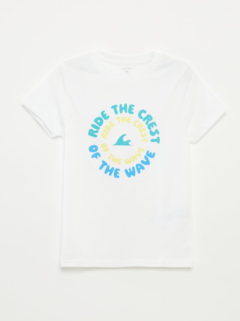 T-shirt com estampado de fantasia BRANCO - Kiabi