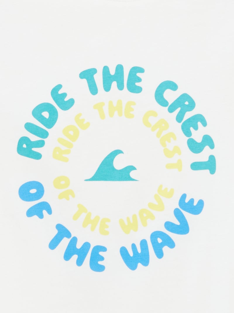 T-shirt com estampado de fantasia BRANCO - Kiabi