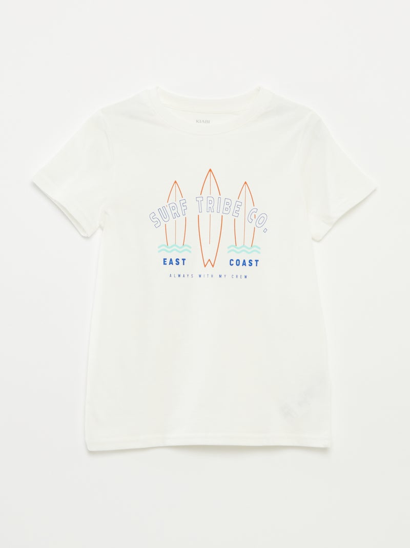 T-shirt com estampado de fantasia BRANCO - Kiabi