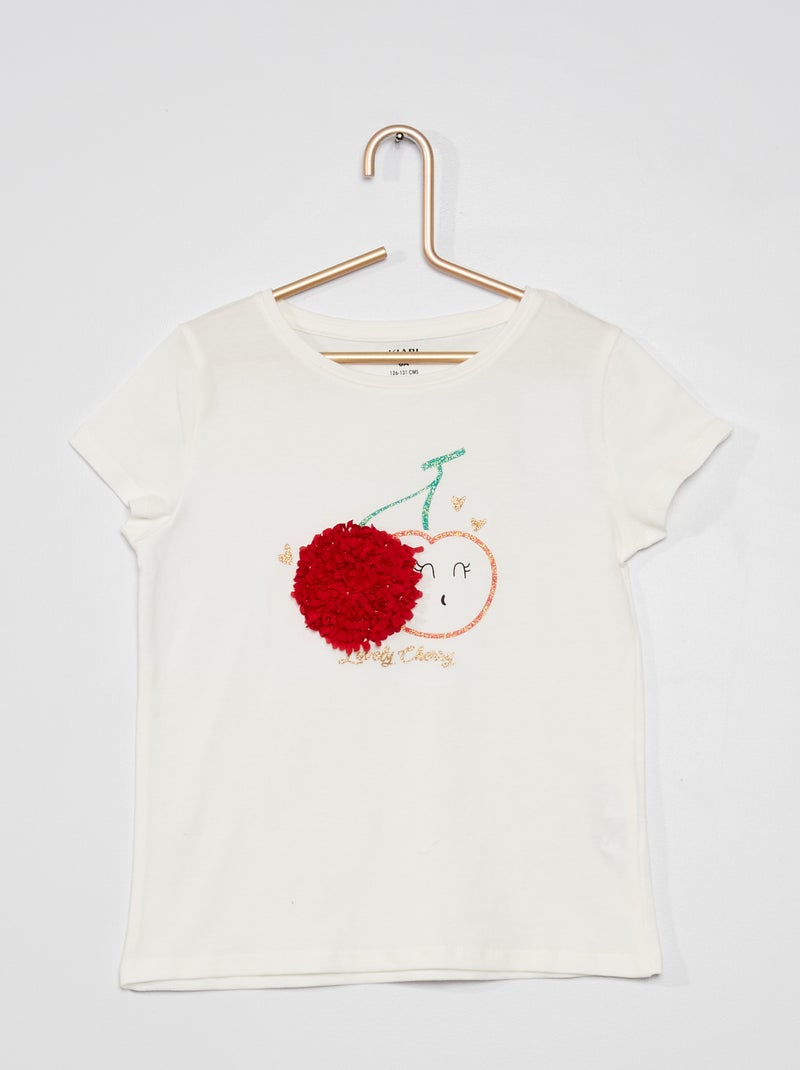 T-shirt com estampado de fantasia BRANCO - Kiabi