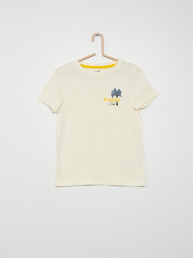 T-shirt com estampado de fantasia BRANCO - Kiabi