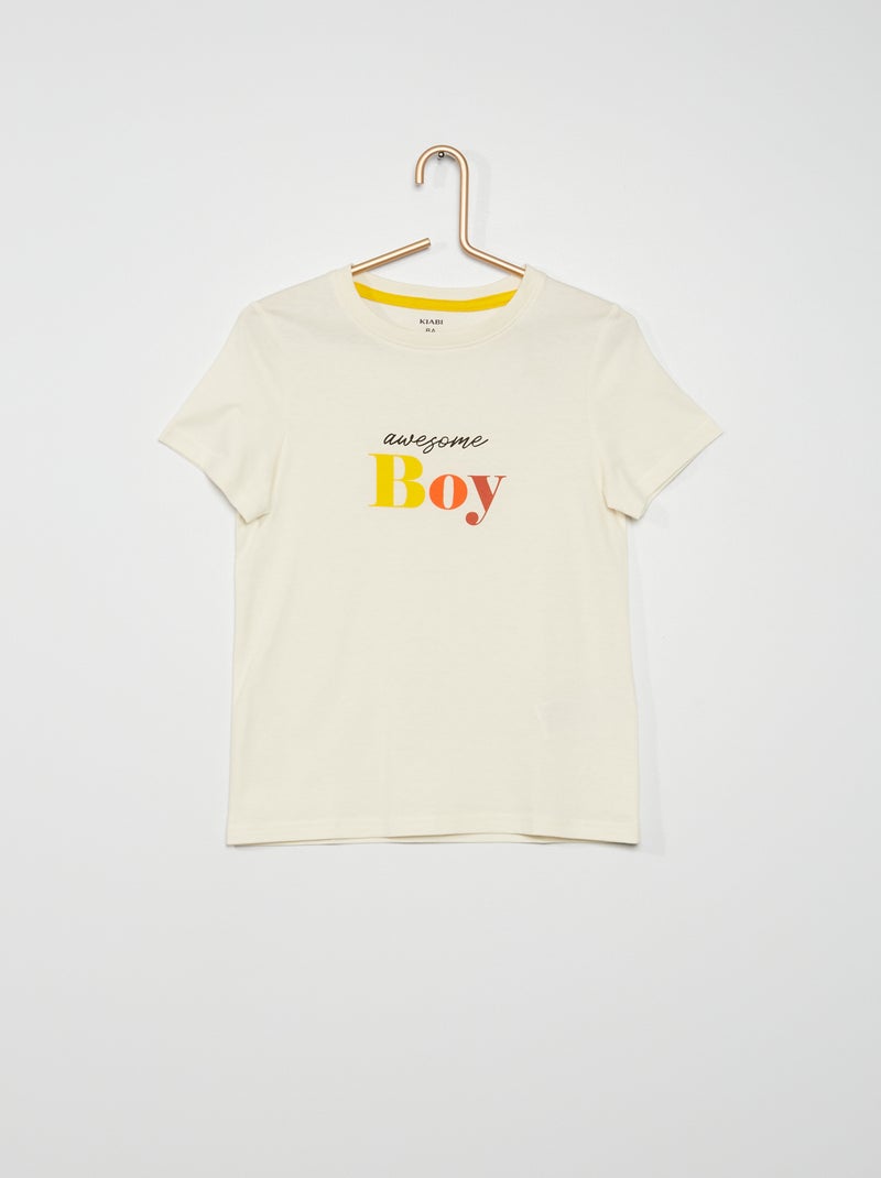 T-shirt com estampado de fantasia BRANCO - Kiabi