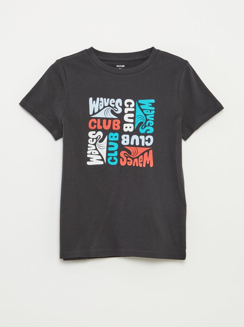 T-shirt com estampado de fantasia CINZA - Kiabi