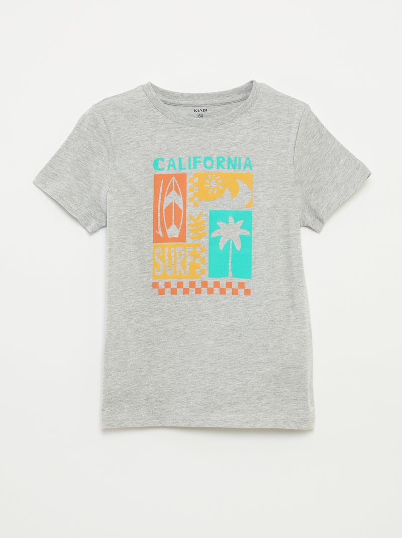 T-shirt com estampado de fantasia CINZA - Kiabi