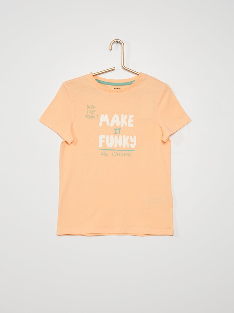 T-shirt com estampado de fantasia LARANJA - Kiabi
