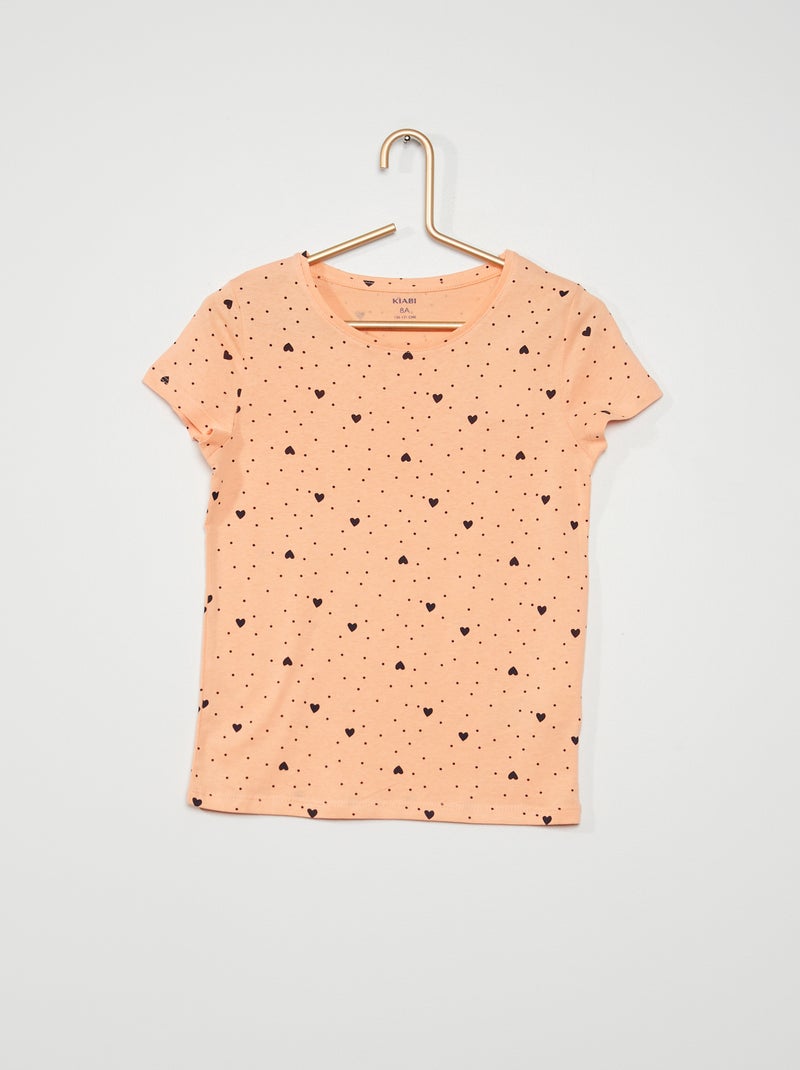 T-shirt com estampado de fantasia LARANJA - Kiabi