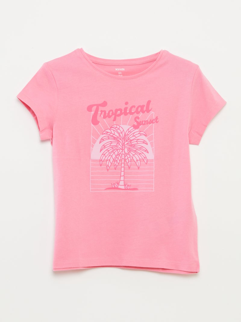 T-shirt com estampado de fantasia ROSA - Kiabi