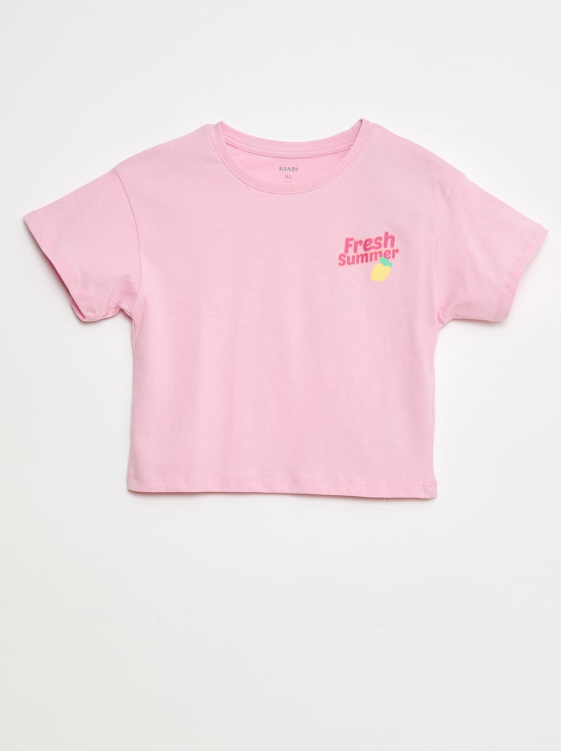 T-shirt com estampado de fantasia Rosa - Kiabi