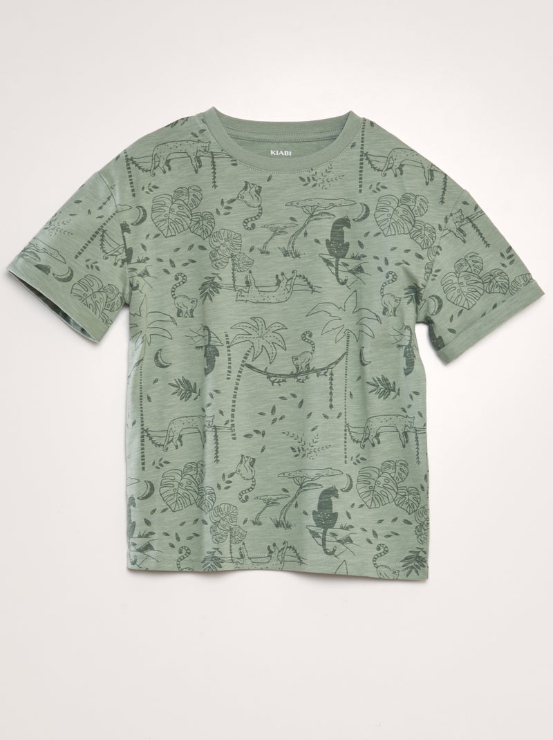 T-shirt com estampado de fantasia VERDE - Kiabi