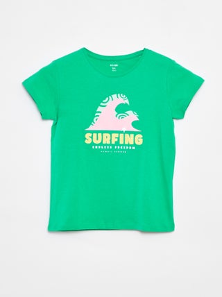 T-shirt com estampado de fantasia