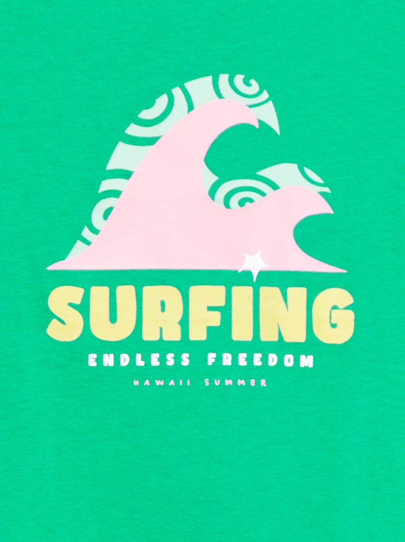 T-shirt com estampado de fantasia VERDE - Kiabi