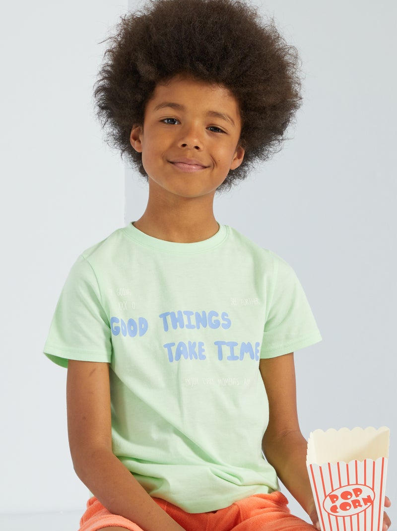 T-shirt com estampado de fantasia VERDE - Kiabi