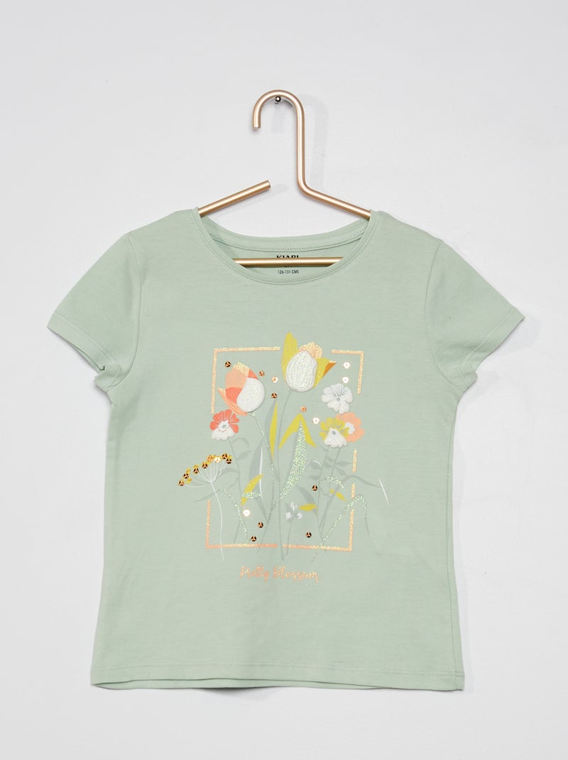 T-shirt com estampado de fantasia VERDE - Kiabi