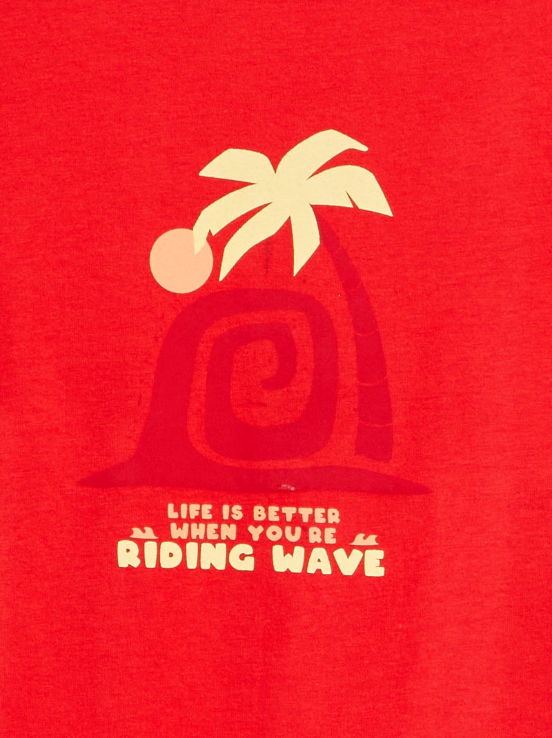 T-shirt com estampado de fantasia VERMELHO - Kiabi