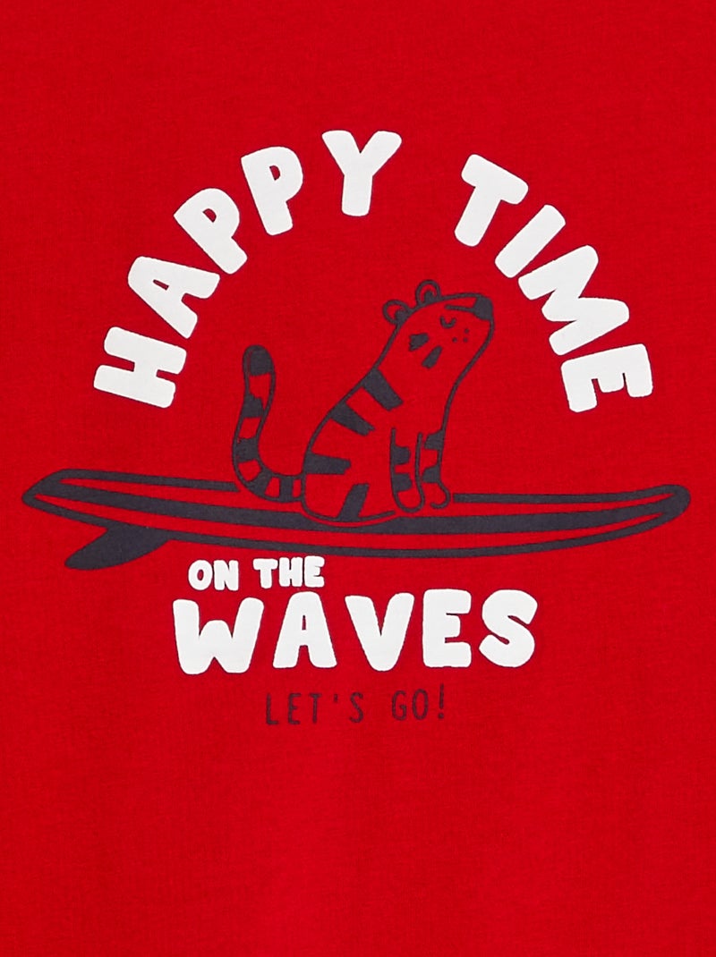 T-shirt com estampado de fantasia VERMELHO - Kiabi