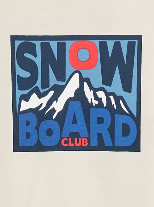 T-shirt com estampado de manga comprida - Kiabi