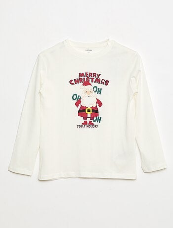 T-shirt com estampado de manga comprida