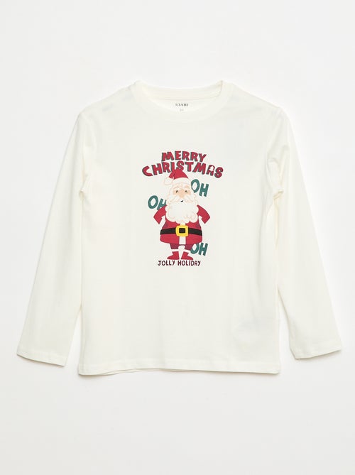 T-shirt com estampado de manga comprida - Kiabi