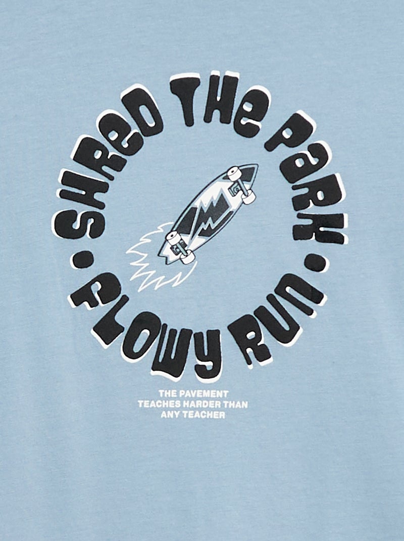 T-shirt com estampado de manga comprida Bege - Kiabi