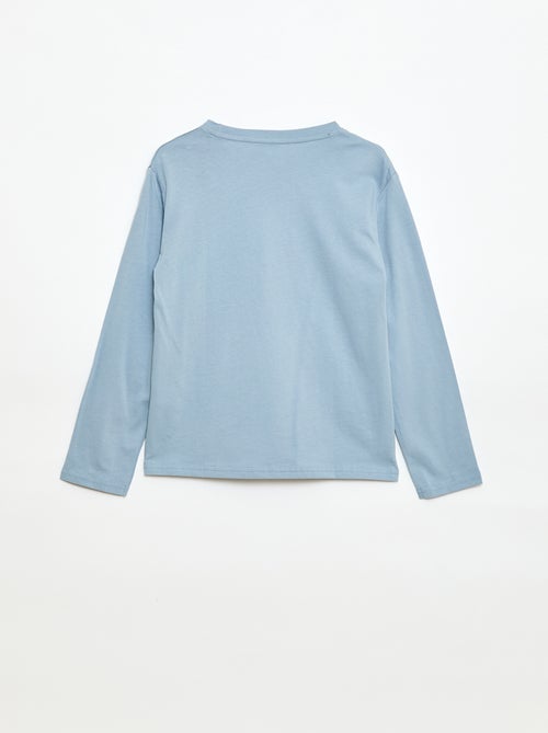 T-shirt com estampado de manga comprida - Kiabi