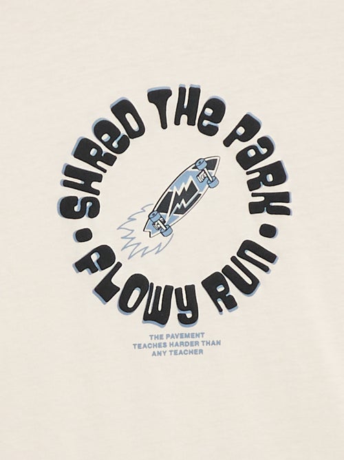 T-shirt com estampado de manga comprida - Kiabi