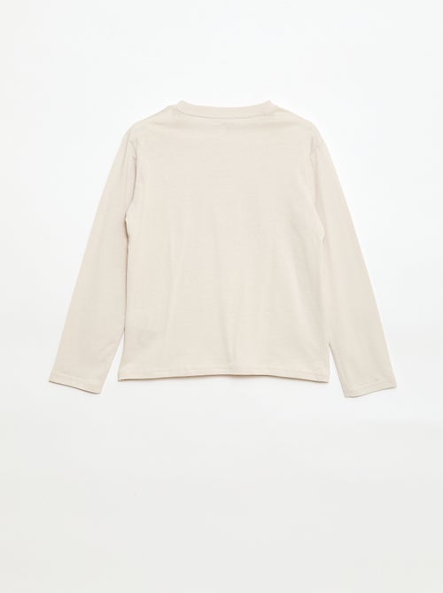 T-shirt com estampado de manga comprida - Kiabi