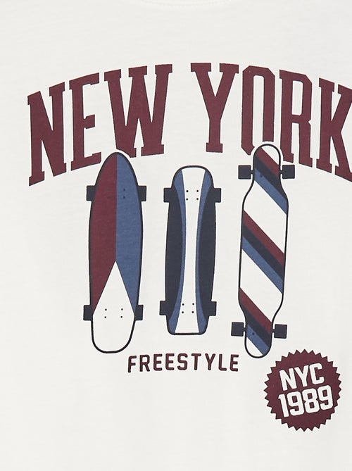 T-shirt com estampado de manga comprida - Kiabi