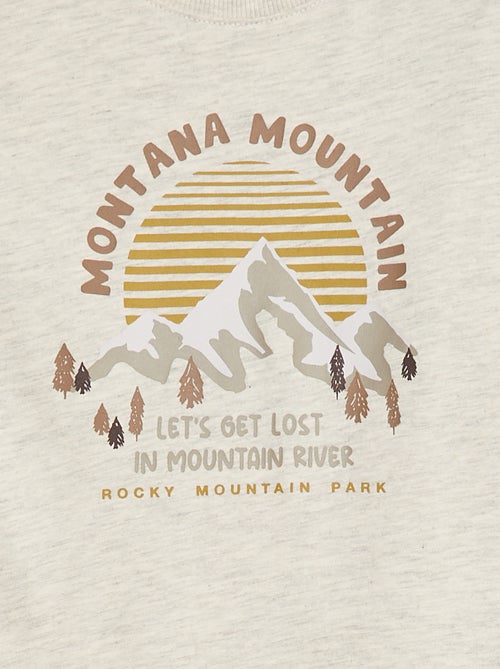 T-shirt com estampado de manga comprida - Kiabi