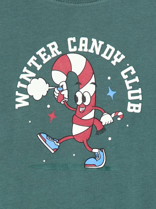 T-shirt com estampado de manga comprida - Kiabi