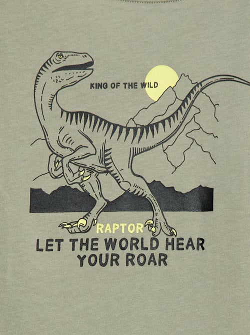 T-shirt com estampado de manga comprida - Kiabi