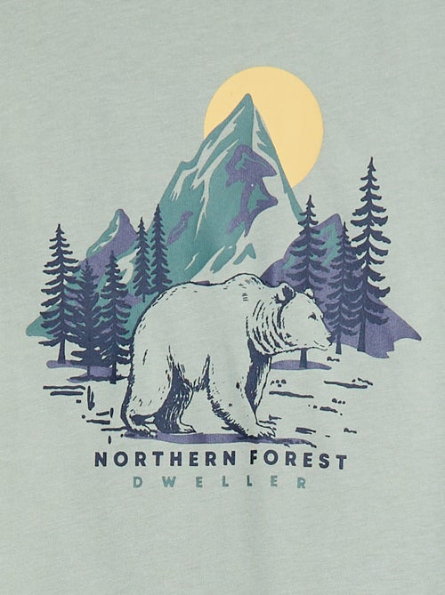 T-shirt com estampado de manga comprida - Kiabi