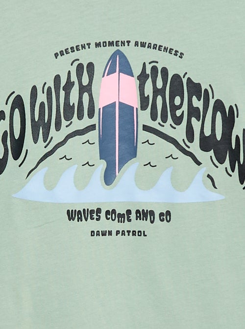 T-shirt com estampado de manga comprida - Kiabi