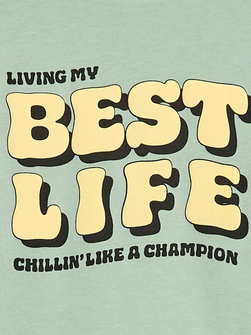 T-shirt com estampado de manga comprida - Kiabi