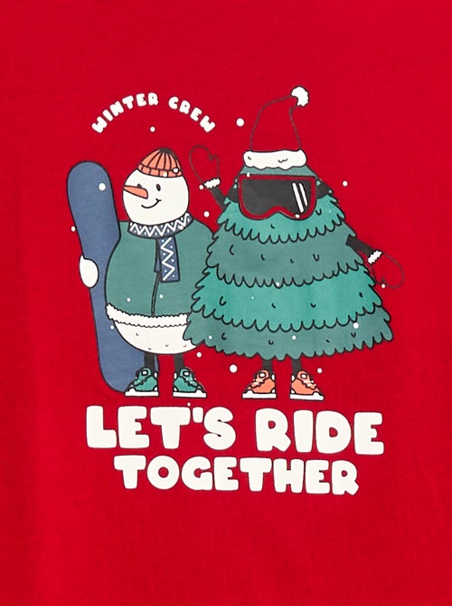 T-shirt com estampado de manga comprida - Kiabi