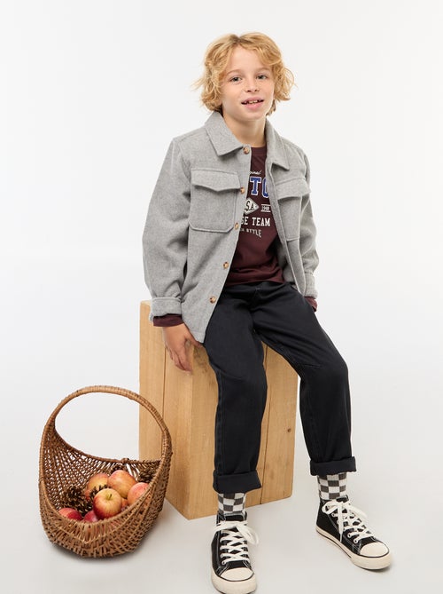 T-shirt com estampado de manga comprida - Kiabi