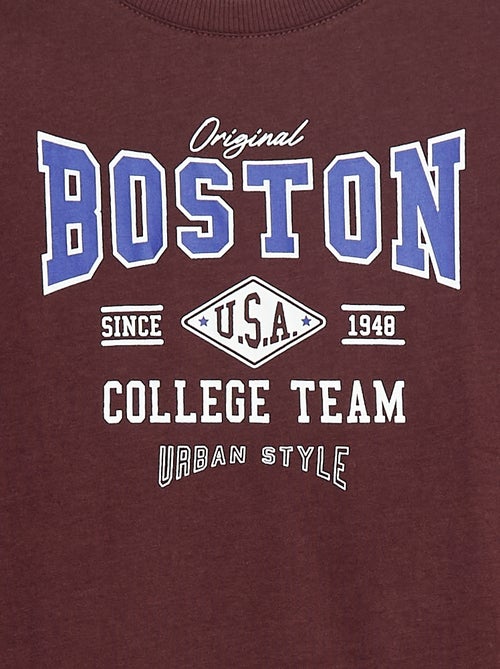 T-shirt com estampado de manga comprida - Kiabi