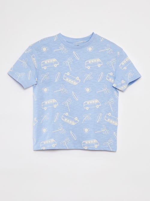 T-shirt com estampado de manga curta - Kiabi