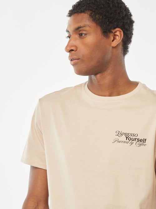 T-shirt com estampado de manga curta - Kiabi