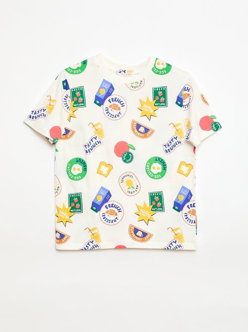 T-shirt com estampado de manga curta - Kiabi