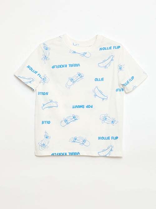 T-shirt com estampado de manga curta - Kiabi